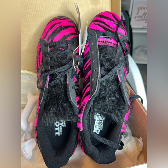 ADIDAS Campus 80s x Jeremy Scott Bones Shoes Pink Black Zebra - Picture 5 of 11